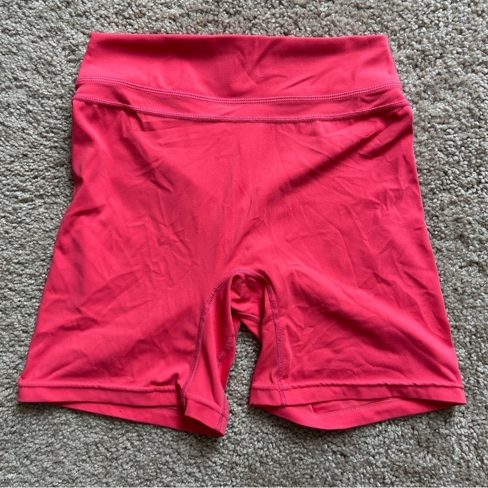 Butt Scrunch Pink Athletic High Waist Workout Shorts Size Small - Picture 2 of 4